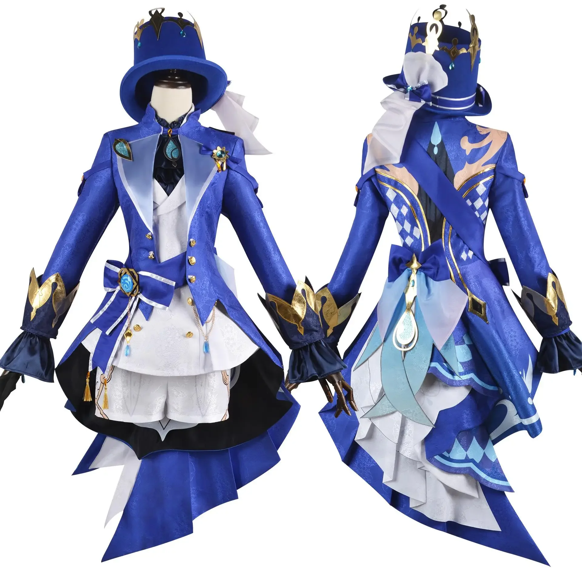 Фото Focalors-Disfraz Cosplay Genshin Impact вдали Фонтейн, игра peluca Furina, Бог la юстиция, унисекс, сомбреро №2