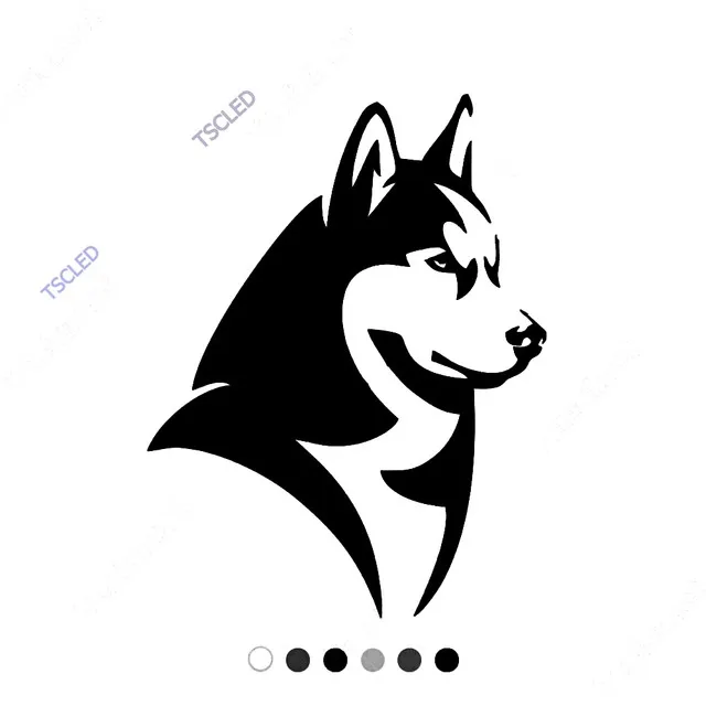 

Cute-Eyed Siberian wolf Car Car 20cm