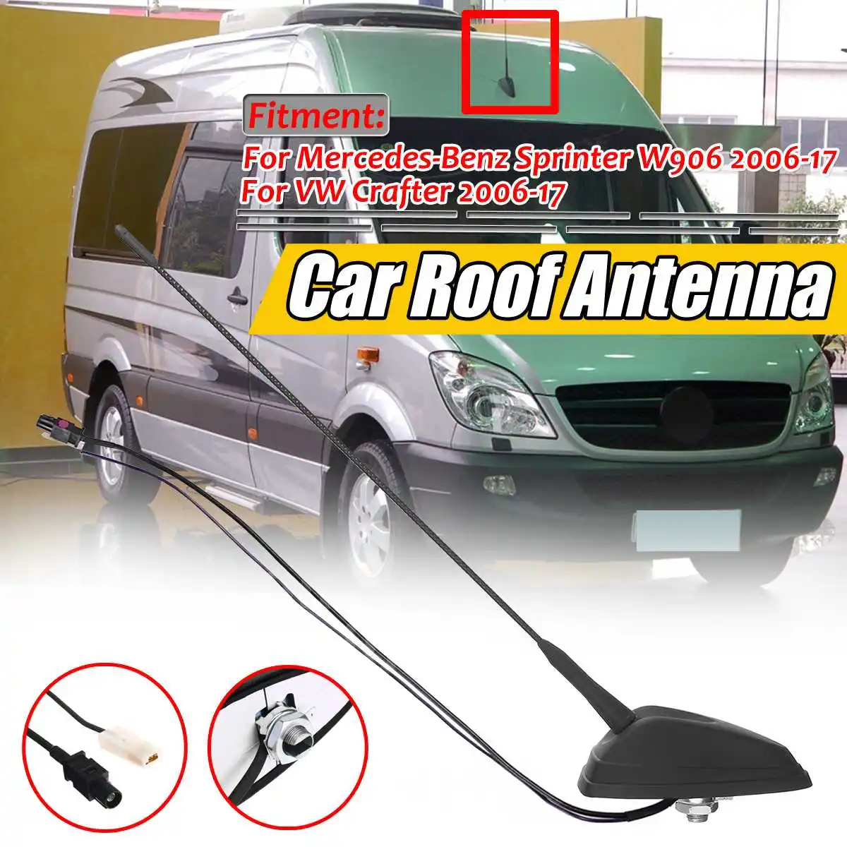 

Car Front Roof FM/AM Signal Antenna Aerials For Mercedes For Benz Sprinter W906 For VW For Crafter 2006-2017 A9068200475 EW4432