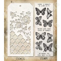 hot sale new flutter floral and trellis stamps diy scrapbooking card stencil paper cards handmade album stamp die sheets