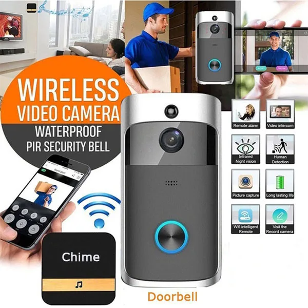 

2021 New Wireless Wifi Remote Smart Doorbell Ring Camera Doorbell Ding Dong All-in-one Camera Phone Intercom Security (2 Styles)