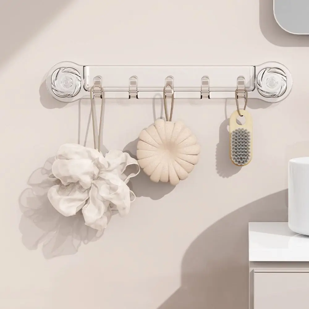 5 крючков крючки на присоске настенная вешалка для полотенец ванной комнаты без