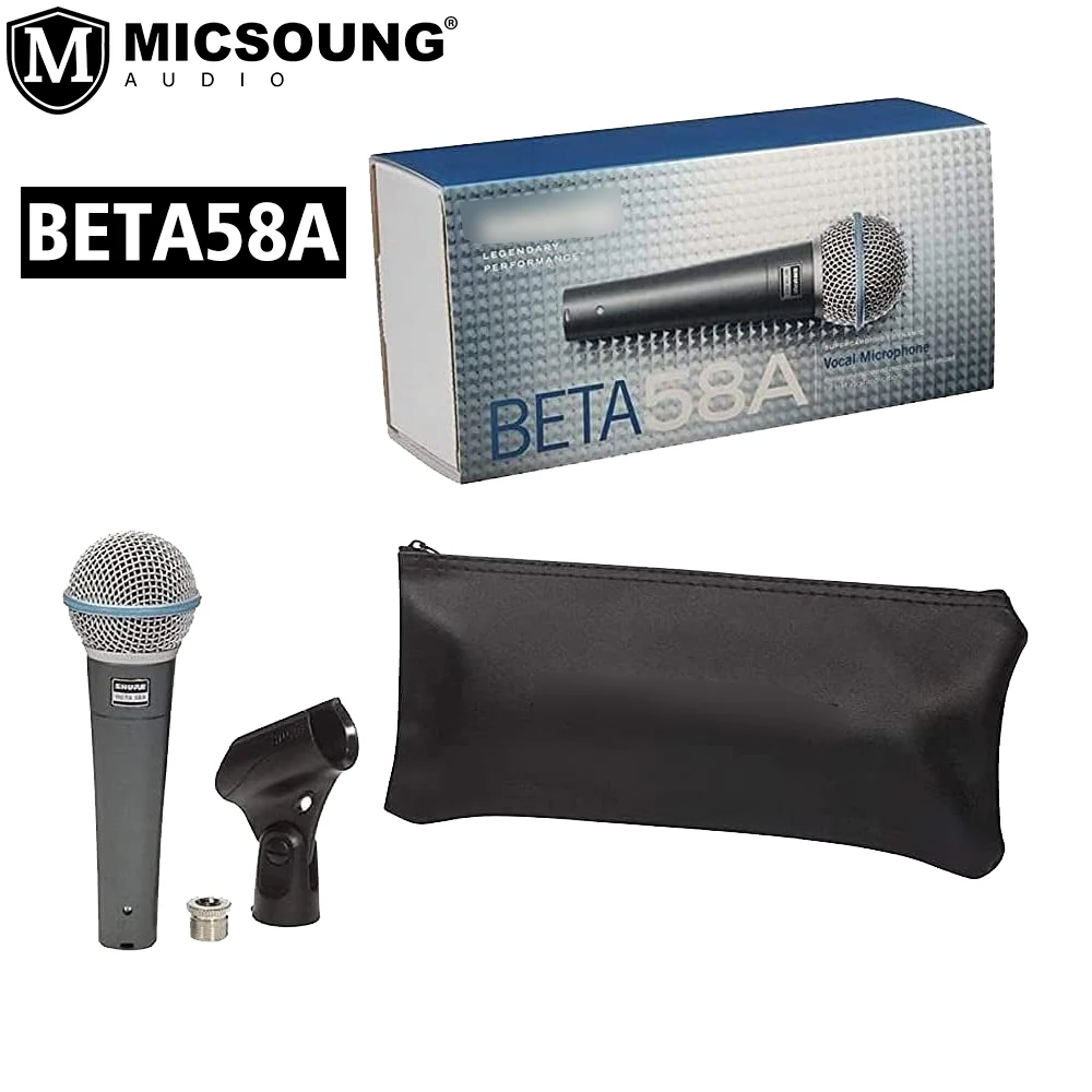 

Микрофон Звуковой Beta 58A BETA57A Beta58a 57A, кардиоидный микрофон для сценической записи в прямом эфире, караоке, идеально подходит для сольного пения.