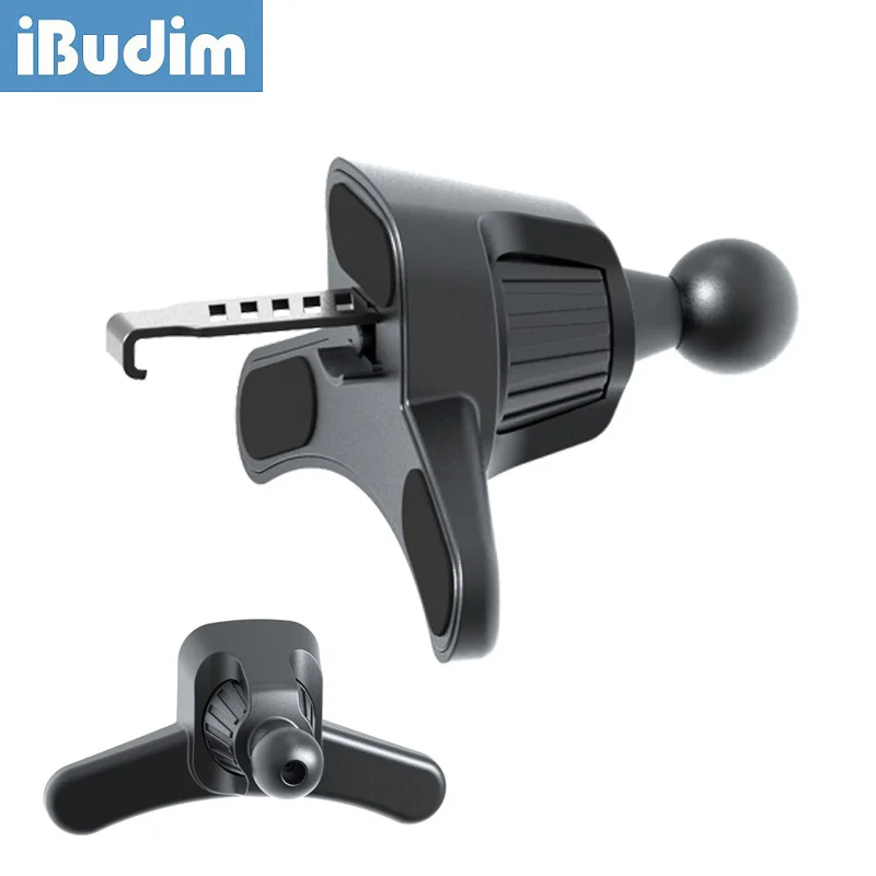 

iBudim Upgrade 17mm Ball Head for Car Air Vent Clip Cellphone Mount Universal 360 Rotation Car Phone Holder Stand Accessories