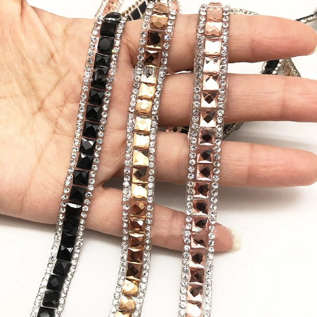 

Explosion-proof glass rhinestone strip hot glue waist bracelet DIY accessories clothing dress bag shoes cap lace diamond decorat