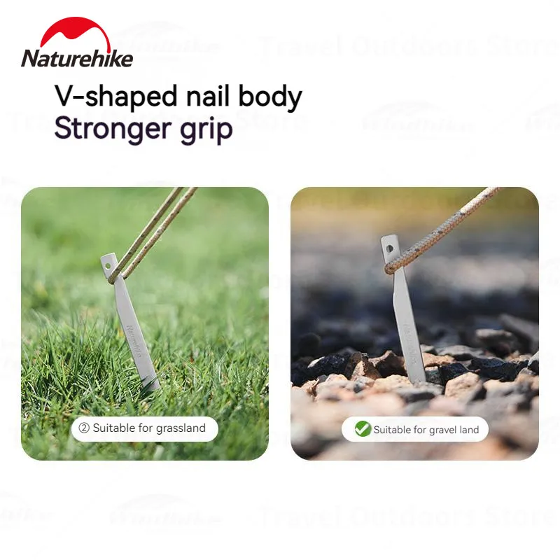 Naturehike V-образная палатка с гвоздями 8 шт. алюминиевый сплав 20 см