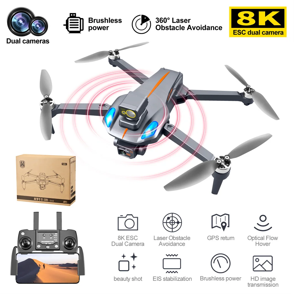 

8K Resolution Drone Long Distance Remote Control Aerial Photography Quadcopter Dual Mode Aircraft One Button Return Airplane