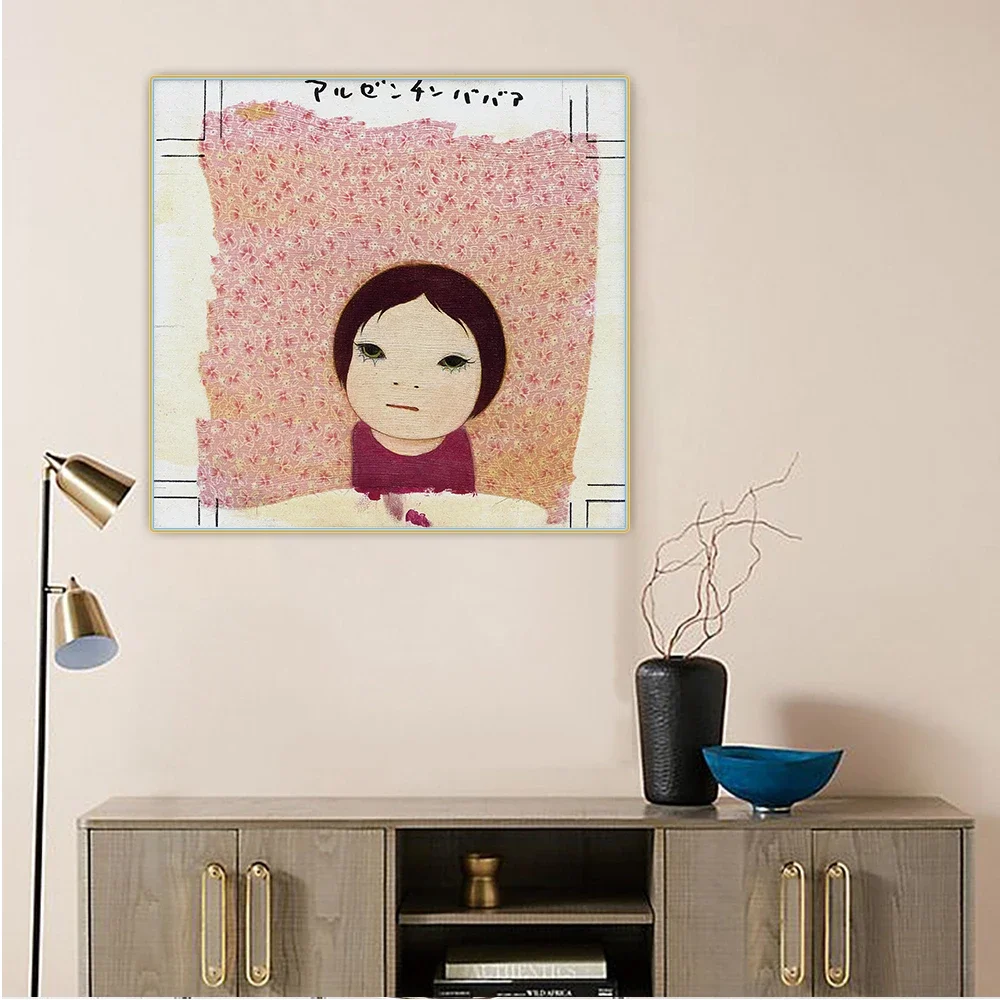 Yoshitomo Nara &quotМатеринок для аргентинской ведьмы&quot Холст Картина маслом Плакат Фон