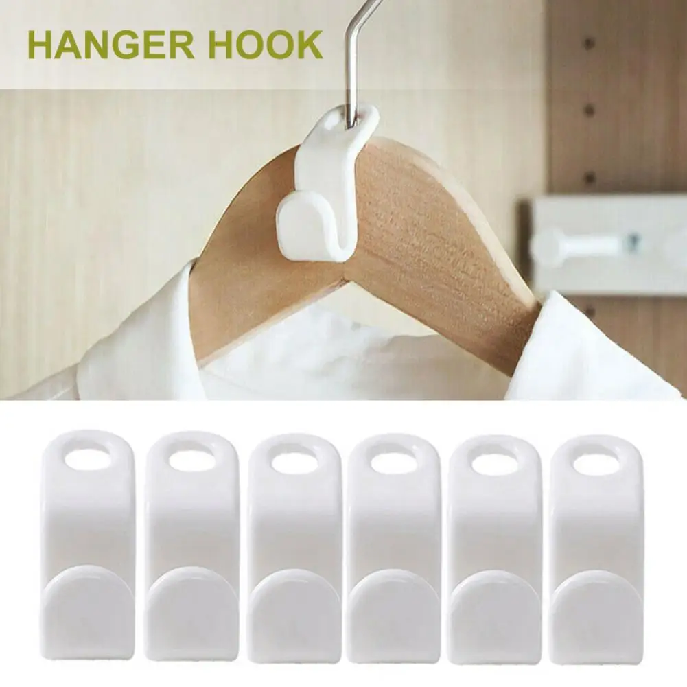 

50PCS Mini Clothes Hanger Connector Hooks Cascading Plastic Wardrobe Coat Organizer Rack Holder Space Saving for Closet