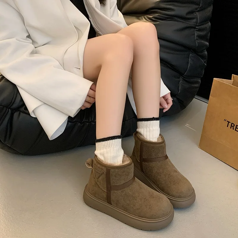 Зимняя дизайнерская женская обувь до щиколотки женские ботинки на меху ультра