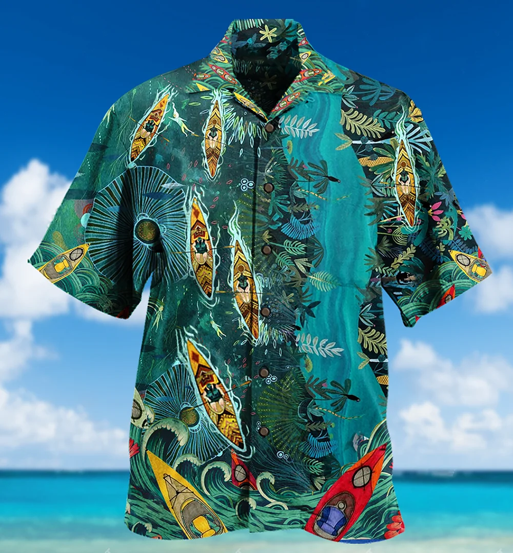 

2022 Men's Clothing Men's Shirts Binge Hamburger Funny Hip Hop Beach Summer Hawaii Tops Cuban Style Oversize Fat Button Shirts