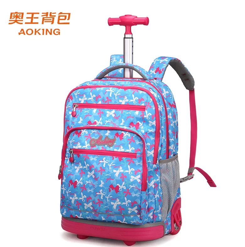 Aoking Rolling Backpack Travel Luggage School Travel Laptop 18 Inch  School rolling backpack for teenagers school trolley bags