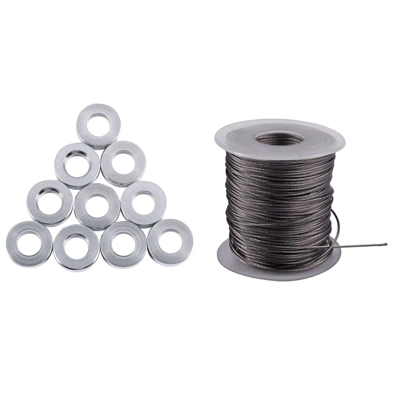 

1 Pcs 7X7 1Mm Dia Stainless Steel Flexible Wire & 1 Set Column Flat Gasket Bushings 3Mm Aluminum Bushings Bars