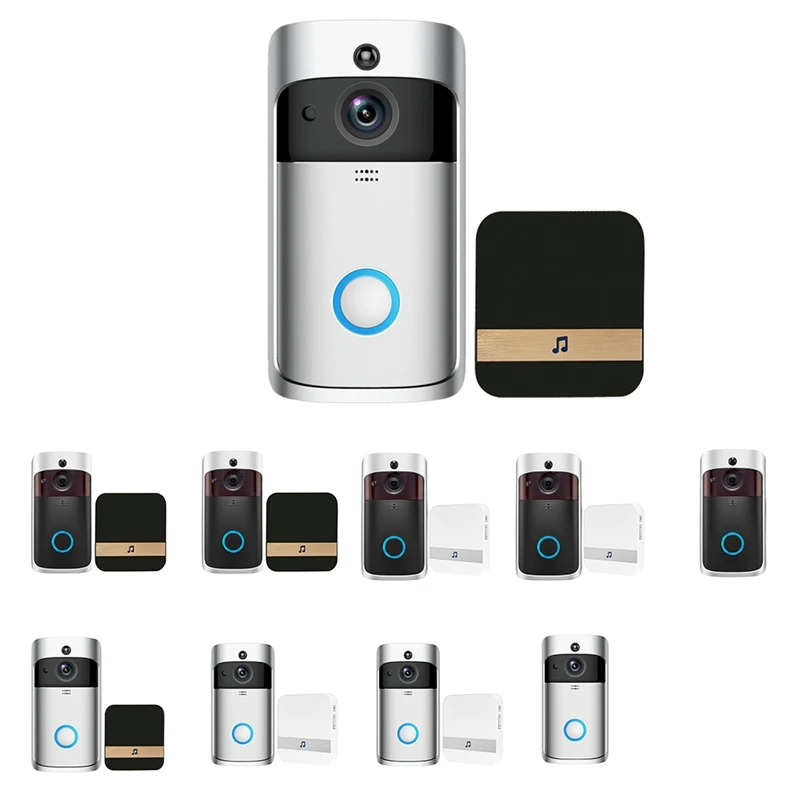 

V5 Video Doorbell Set, Home Security Smart Intercom Night Vision