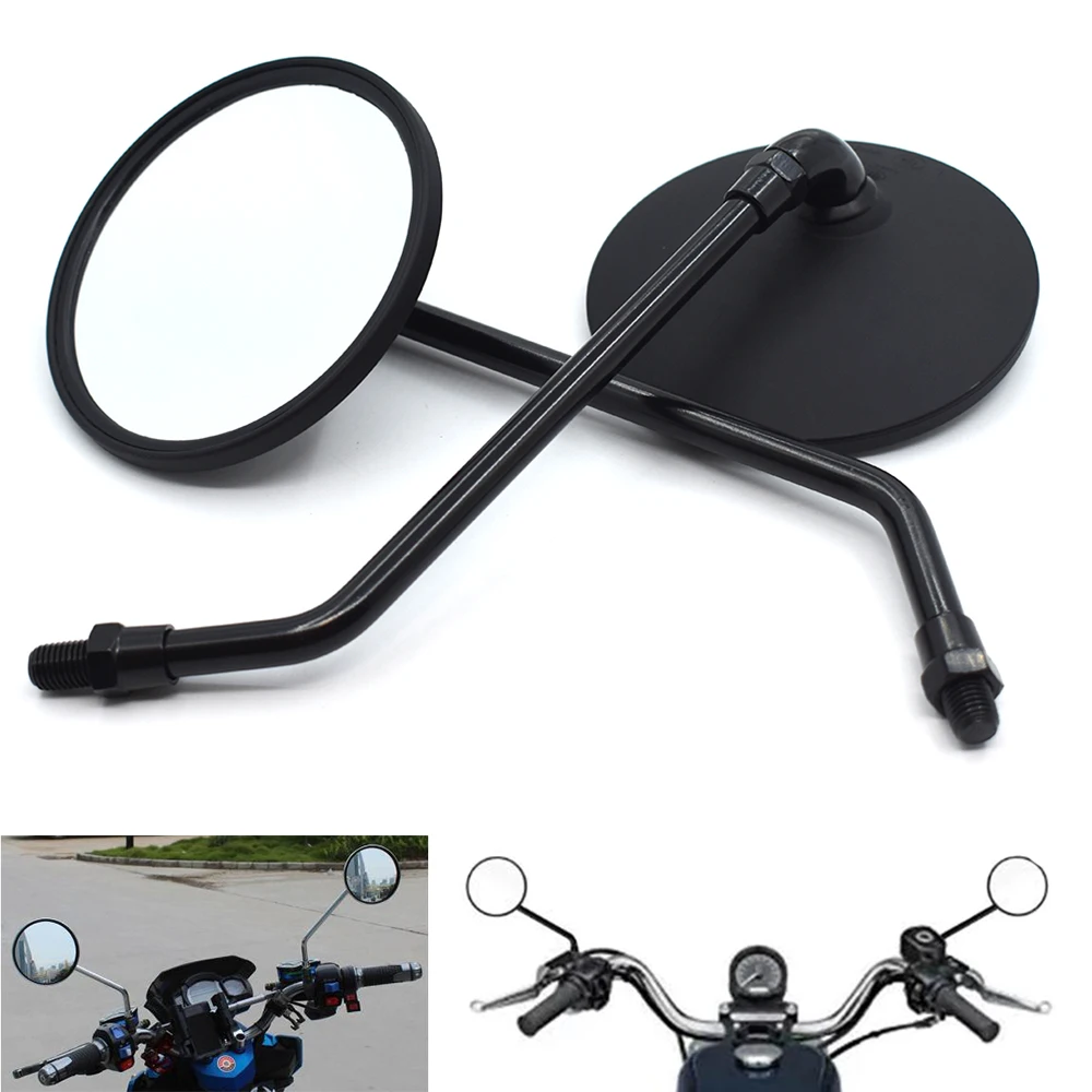 

Universal Round Motorcycle Mirrors 10MM Rearview Side Mirrors For Kawasaki Ninja 500R EX500 650R EX650 ER-6F ER-6N ZX9R