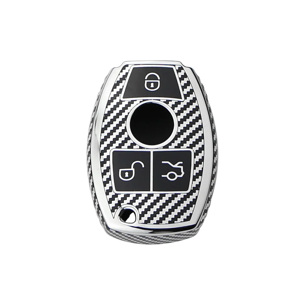 

Чехол для автомобильного ключа из ТПУ и углеродного волокна, чехол для Mercedes Benz A B C E GL S GLA GLK CLS Class AMG W204 W205 W212 W463 W176