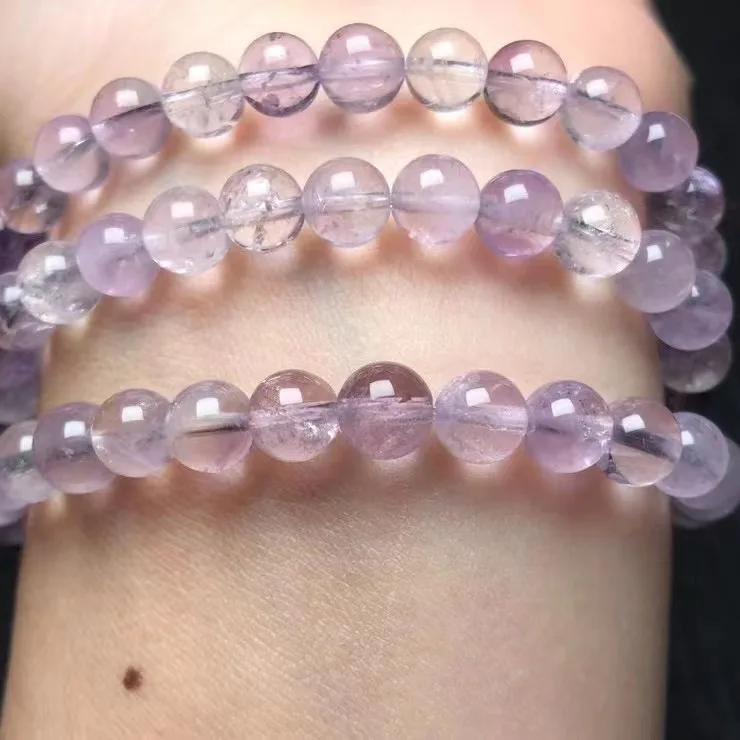 

Браслет из натурального аметиста, 7 мм