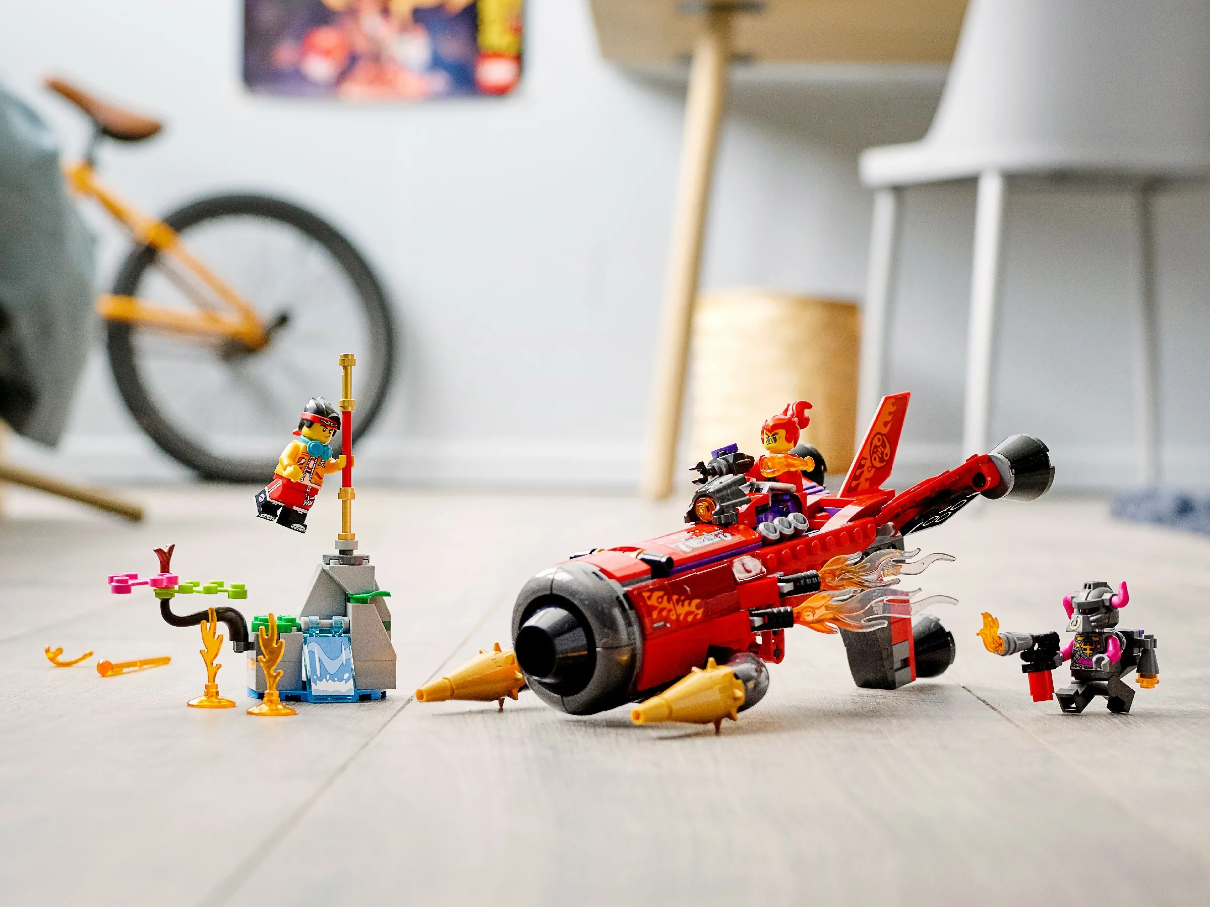 Фото Конструктор LEGO & Monkie детский красный сын Инферно Jet детские строительные блоки игрушки подарок 80019 №4