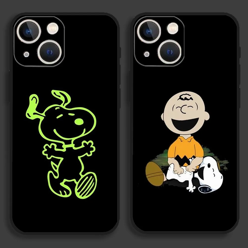 Чехол для телефона с рисунком собаки S-SnoopyS-S iPhone15 14 13 12 11 Pro Max Plus Mini X XS XR 8 7 6 S SE