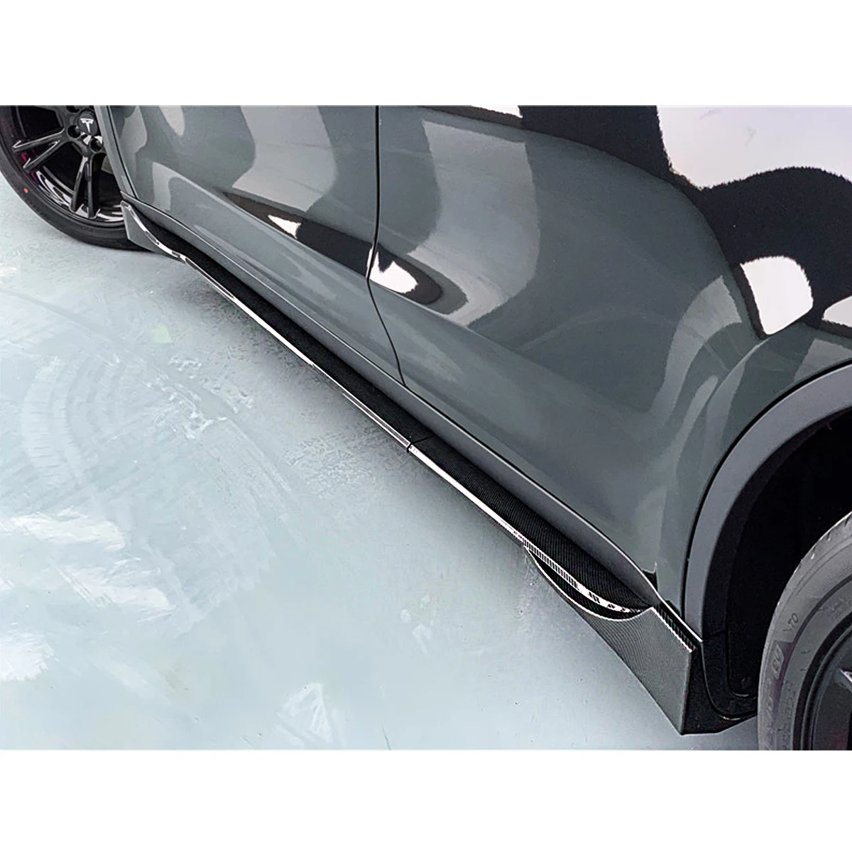 Consist of Side Skirt Lip Fast Aero Kit для Tesla Model Y 2019+ Модификация в стиле Vorstein.