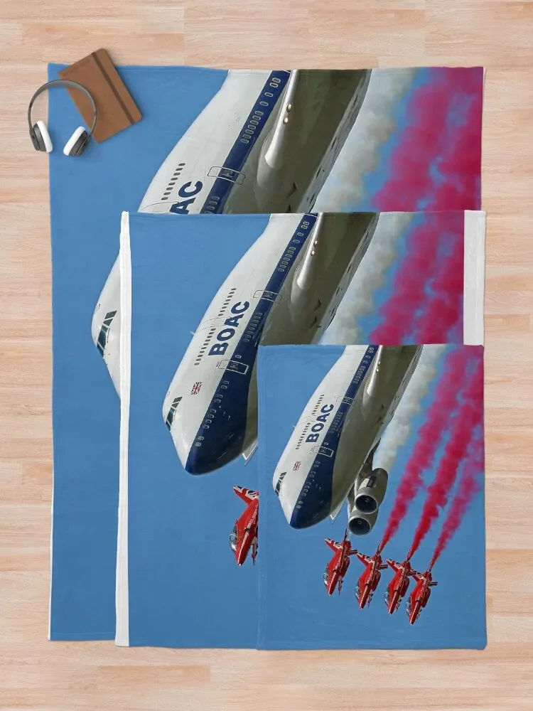 BOAC 747 с красными стрелами flylast-4 плед плюшевое покрывало для дивана Фланелевое
