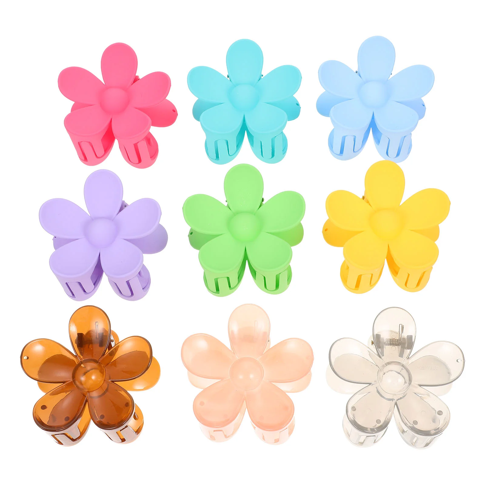 

9 Pcs Hairpin Barrettes Daisy Claw Clip Clips Matte Holder Plastic Clamps Miss Accessories Women