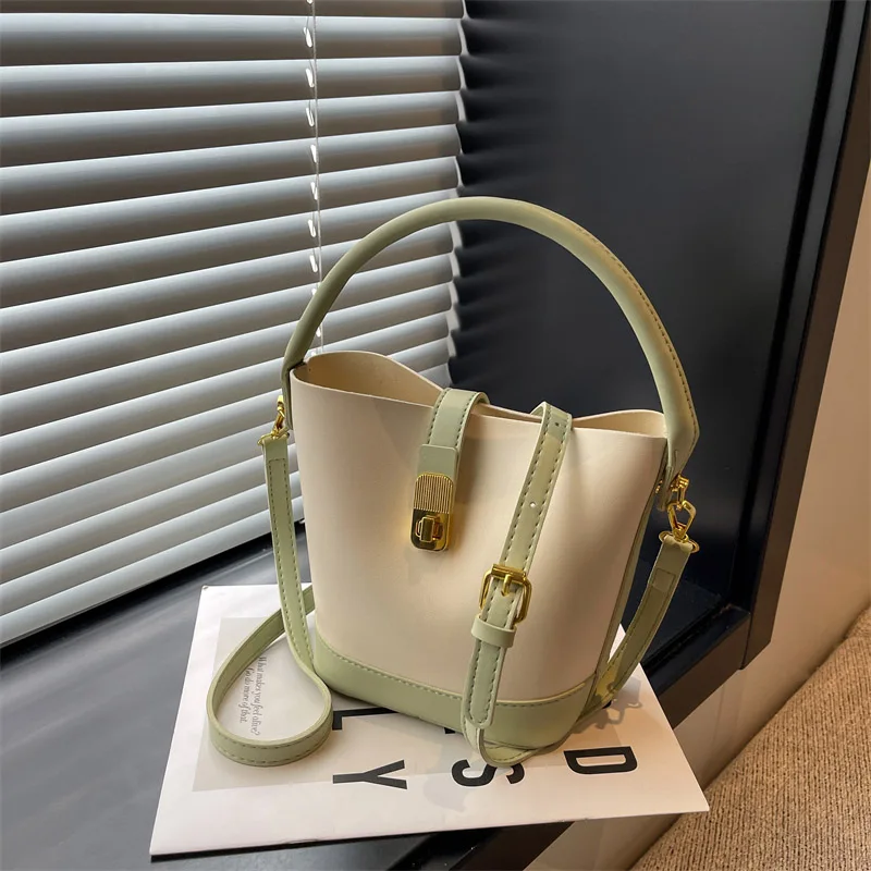 

Classical Design Mini Bucket Bag Women Luxury Purse and Handbag Fashion Designer Pu Leather Shoulder Crossbody Bags Female Totes