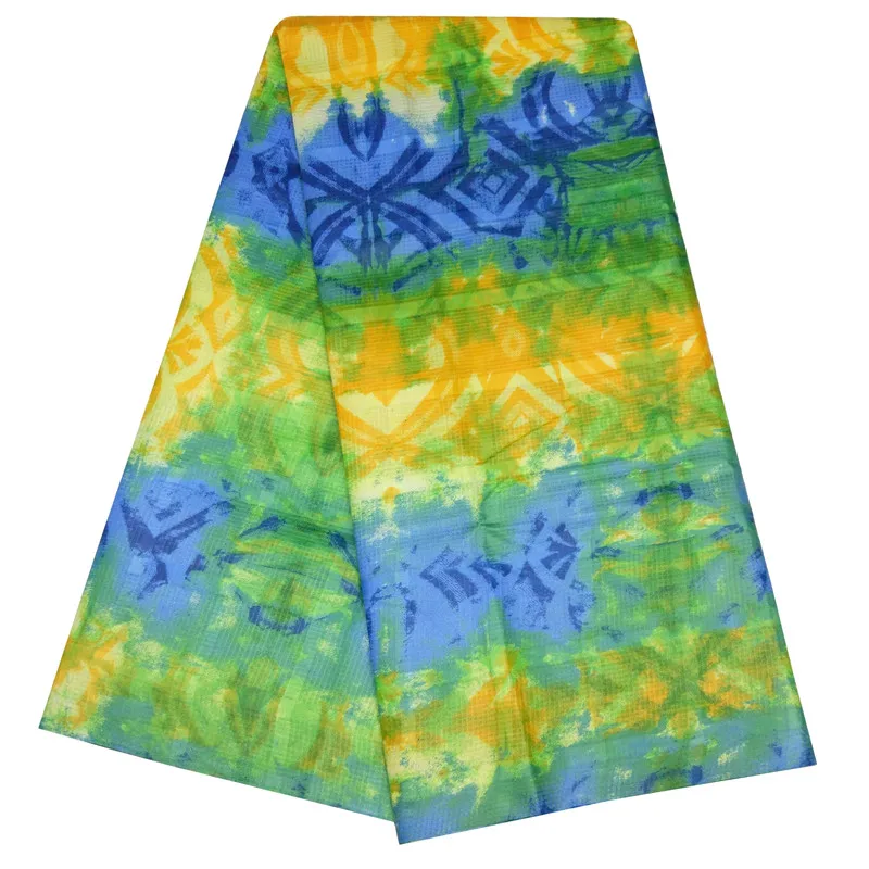 Новый Африканский этнический хлопковый галстук Bazin окрашенный цвет размер 5