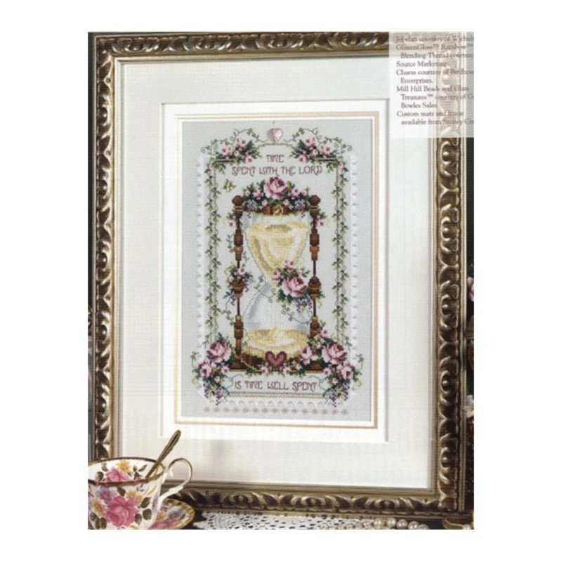 

Cross Stitch Kit Magazine Style I Hourglass 18ct 14ct 11ct Precision Printed Fabric Hand-embroidered Material Bag