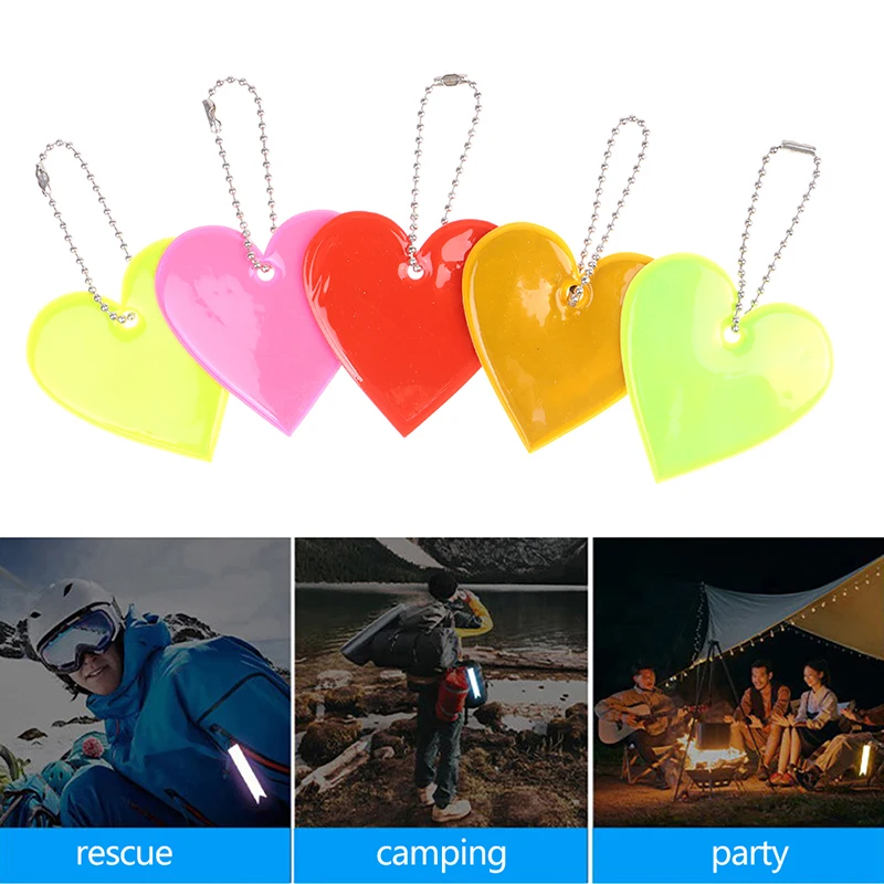 

Reflective Keychains Safety Protection Bag Pendant Car Keyrings Auto Decoration Ornament Night Traffic Safety Marker Accessories