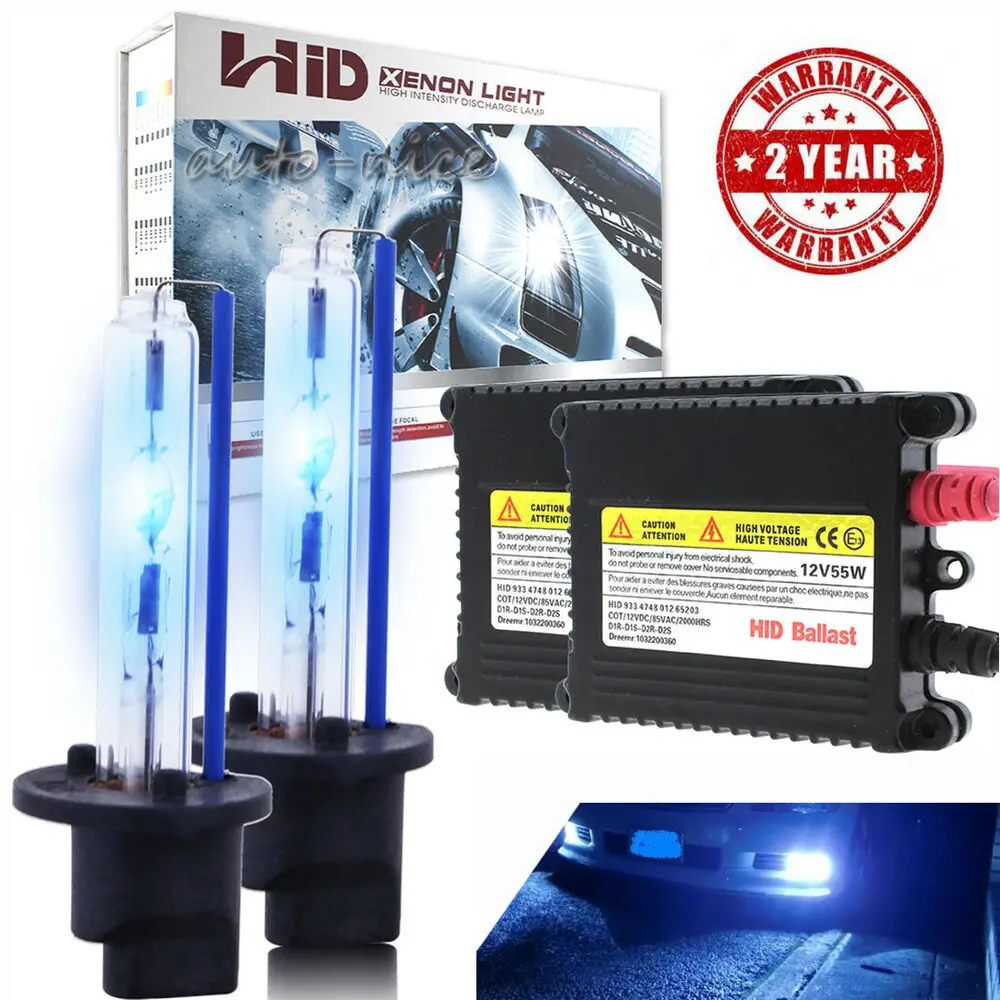 

55W H1 Hid Headlight High Beam Bulbs Conversion Kit Super Bright 6000K 10000K