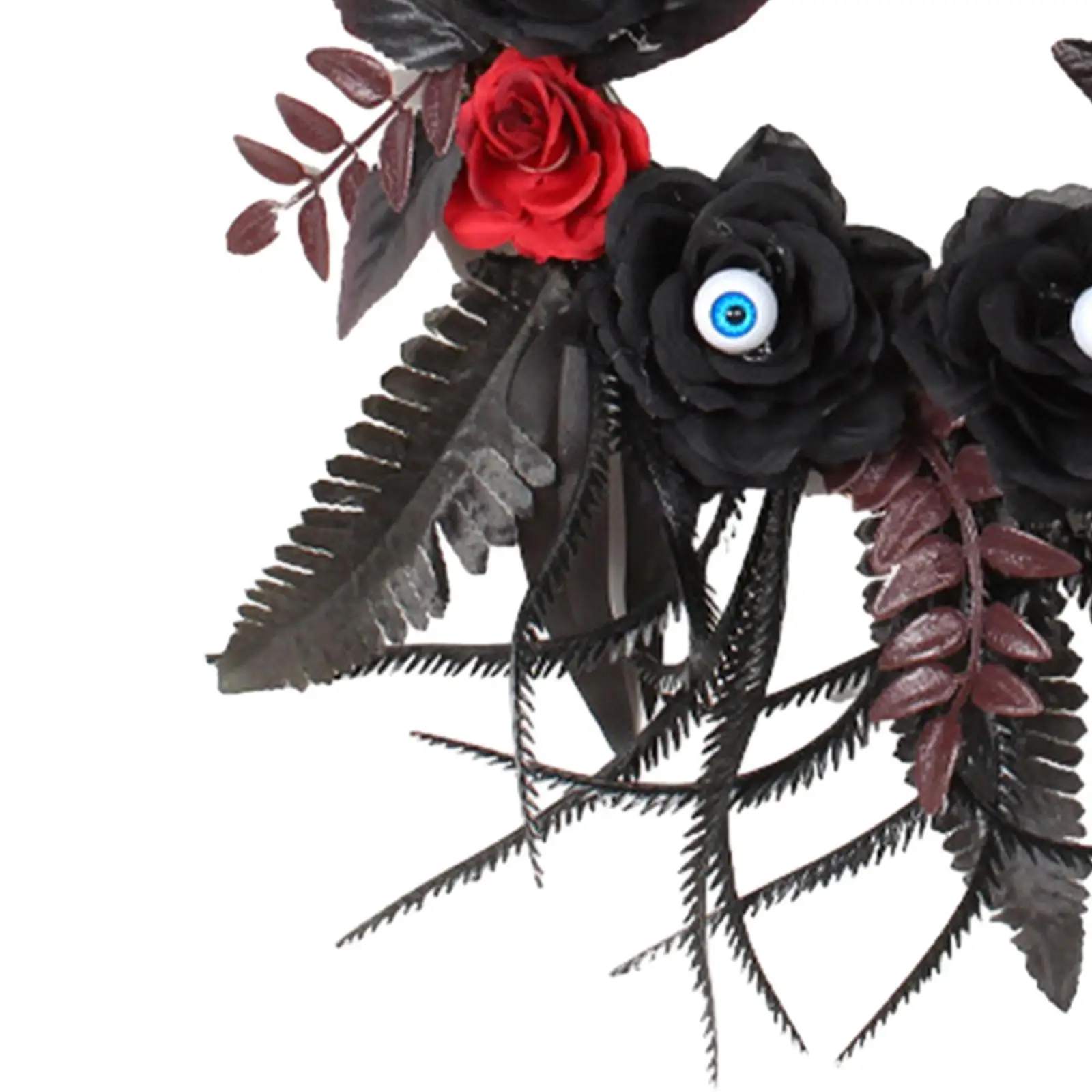 

Искусственный глазный шар на Хэллоуин, черная роза, подвесной венок, украшение, прочный с классическими элементами, Знак Приветствия для офисной двери