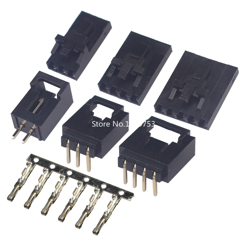 5sets MX2.54 TJC8 Dupont Connector Curved / Straight pin Header + Housing Terminal 2P 3P 4P 5P 6P With Belt Buckle Single Row |