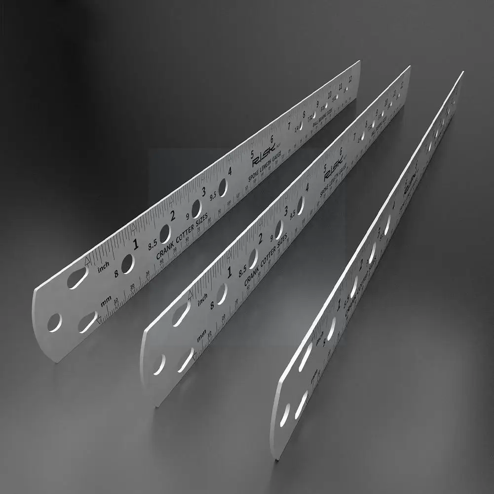 

Bicycle Bike Spoke Ruler Spoke Length Gauge Crank Cotter Tool Sided Bearings Imperial Ball Metric Pin Double Measuring Scre I8v1