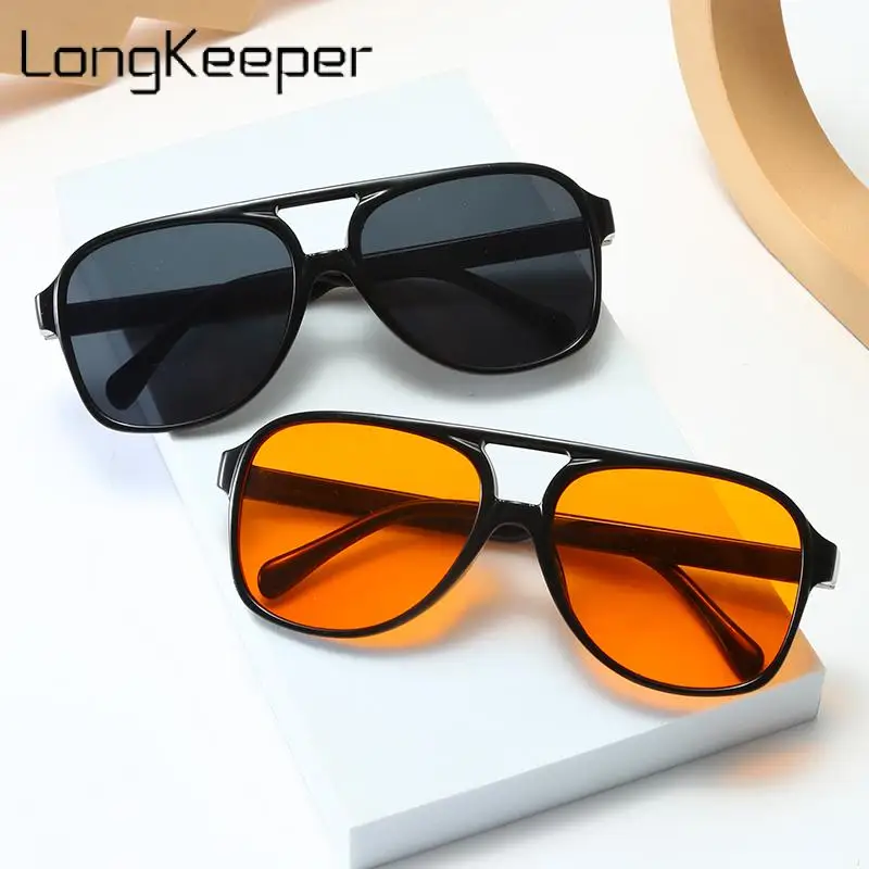 

2023 Fashion Double Beam Sunglasses for Men Luxury Designer Pilot Sports Sun Glasses Trending Cool Car Driving Glasses Oculos
