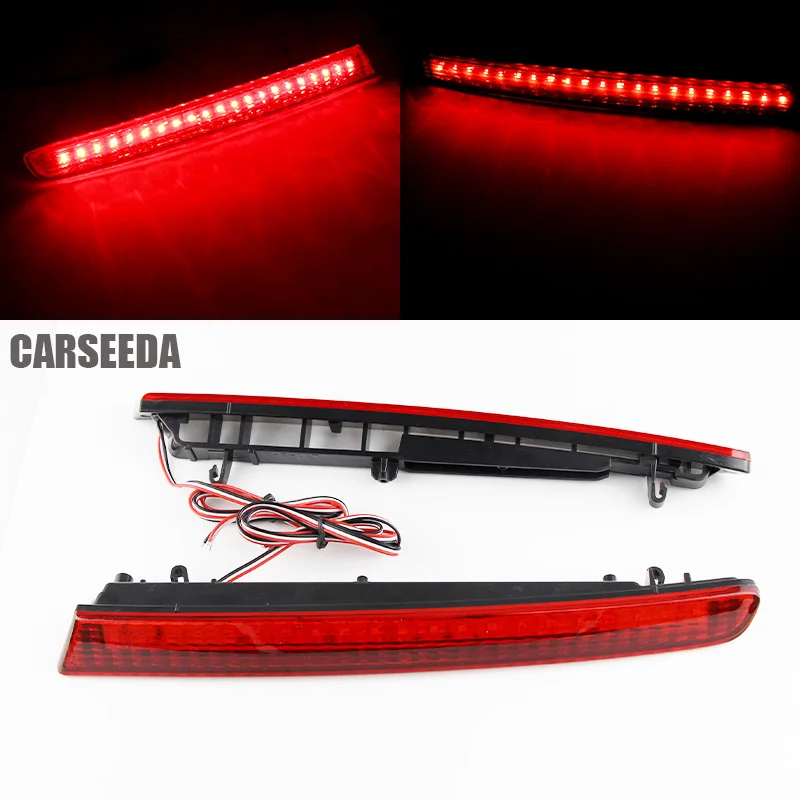 

2Pcs Red LED Bumper Reflectors Rear Brake Tail Fog Lights For 2011-2015 Ford Explorer Rear Signal Fog Lamp