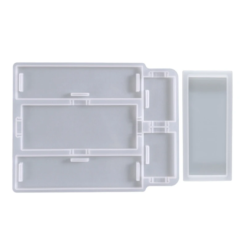Domino Box Silicone Mold  for Resin Casting Domino Storage Box Resin Mold for DIY Epoxy Crafts Making Tool 19x15cm