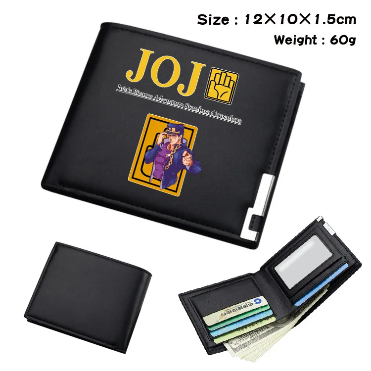 E-Mell JOJO's Bizarre Adventure Stone Ocean Jolyne Cujoh Leone Abbacchio Noriaki Rohan Kujo Jotaro Narciso Anasui PU Wallet