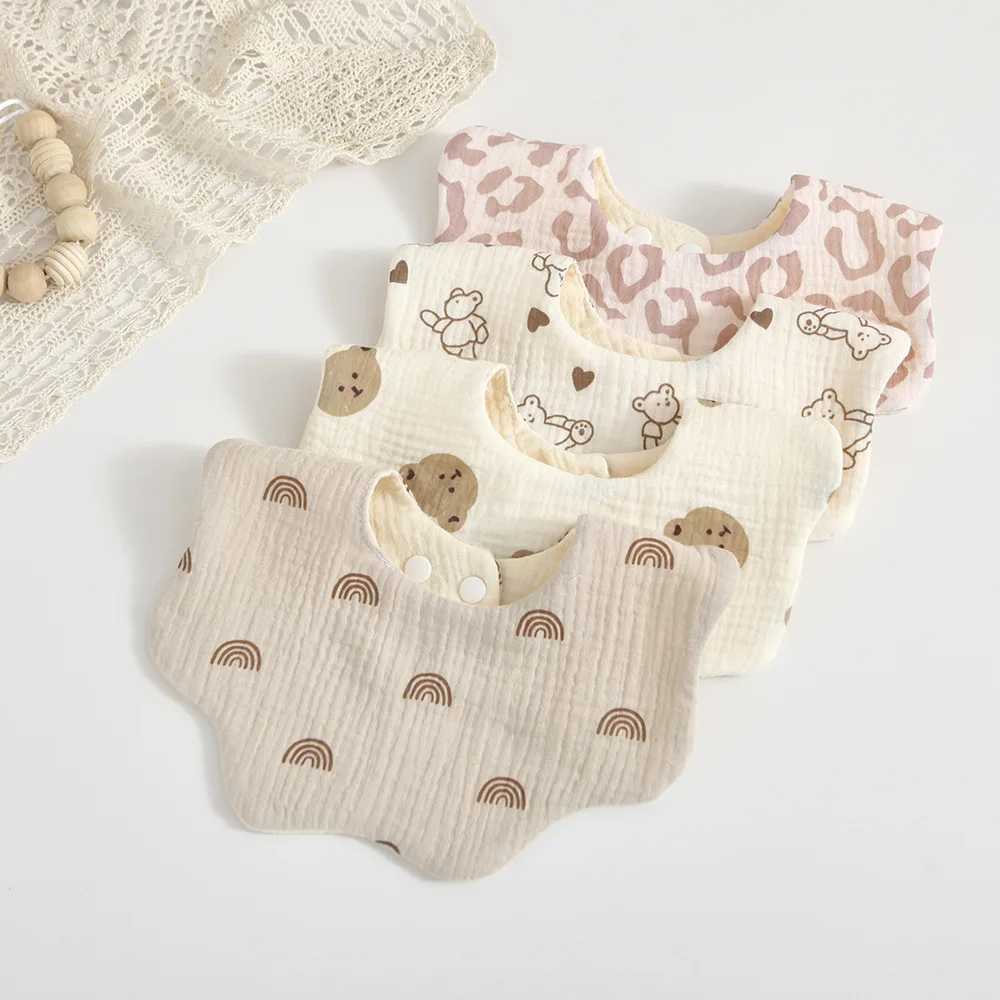 

Newborn Baby Cotton Bibs Infant Boys Girls Burp Cloths Fashion Scarf Children Feeding Saliva Towel for Kids Bib Baby Accessories