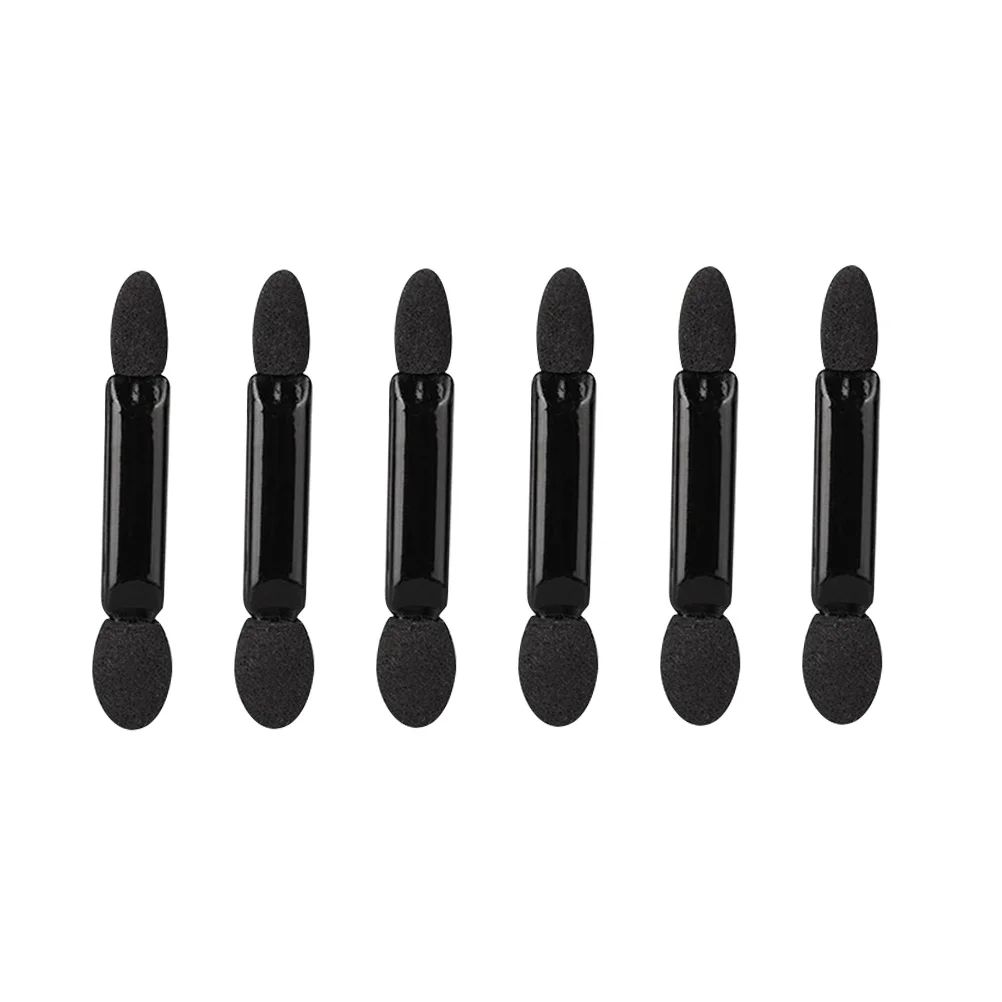 

50pcs Black Double-ended Sponge Eyeshadow Brush Tipped Eye shadow Applicators Makeup Brushes