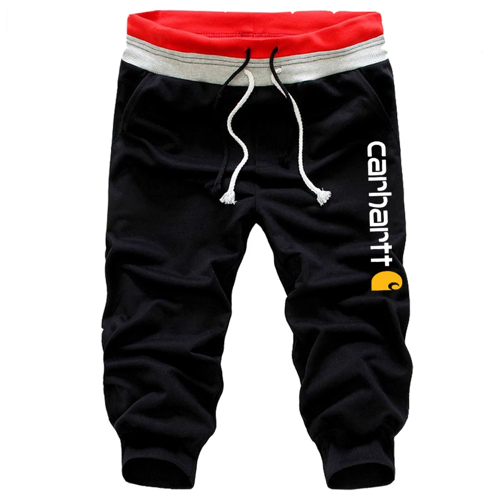 

Men Gym Shorts Brand New Running Sports Fitness Bodybuilding Sweatpants Male Leisure Knee Length Shorts Summer Cropped Trousers