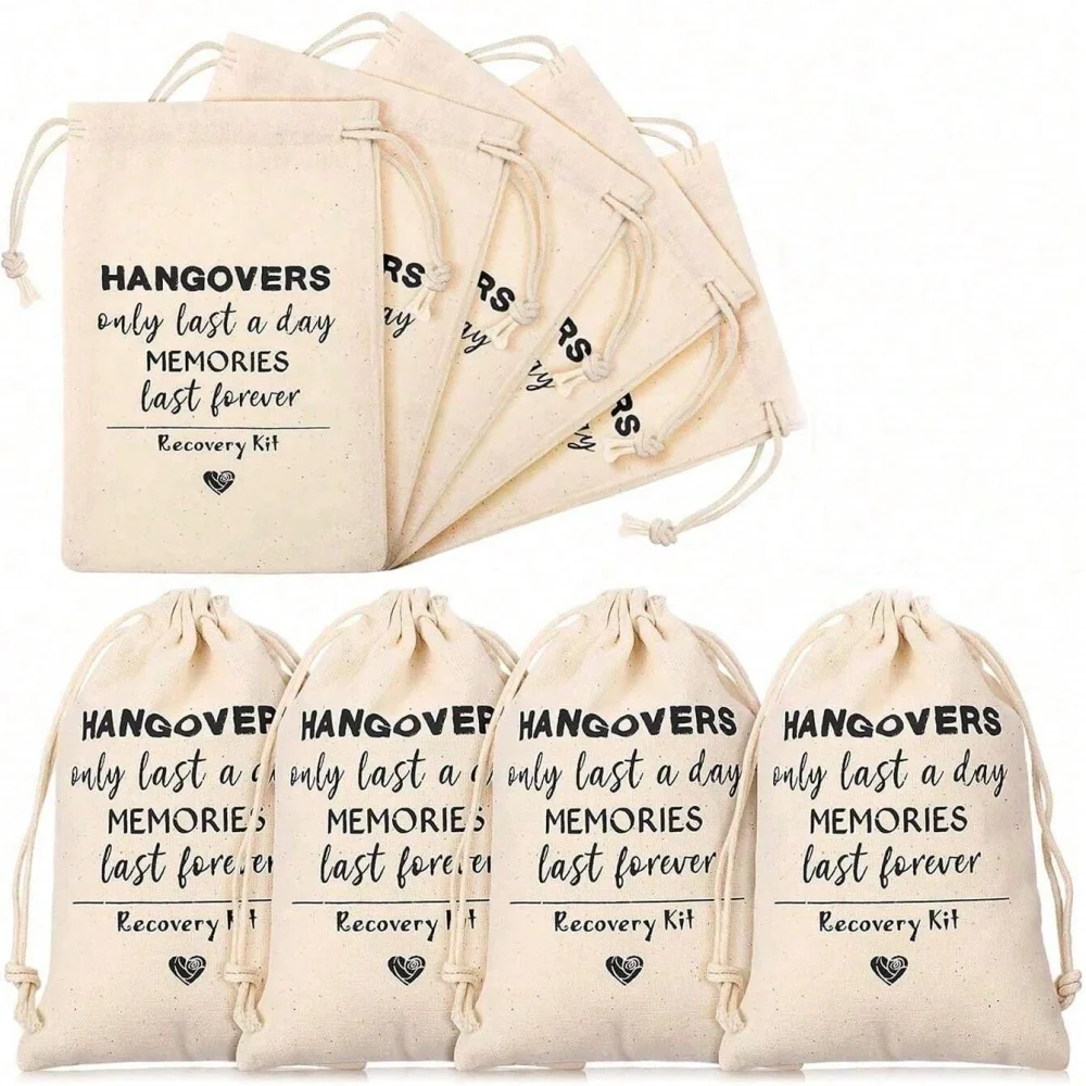 20- шт. набор для похмелья на девичник подарочные пакеты муслиновые сувениры
