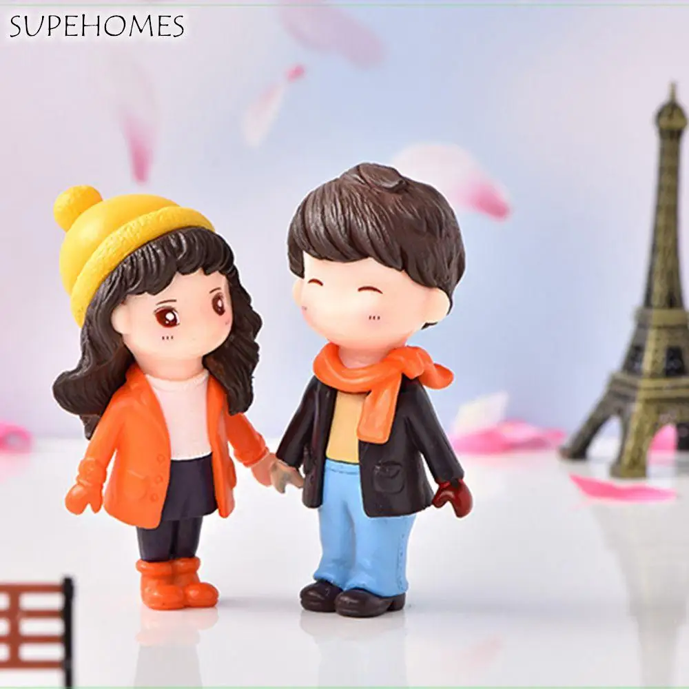 

1 Pair Mini Romantic Couple Dolls Wedding Dolls Fairytale Garden Doll House Characters Micro Landscape DIY Home Decoration