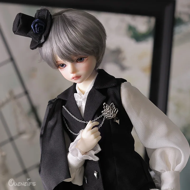 Фото BJD кукла 1/4 Heronk с Minifee новый смокинг для мальчика джентльмен гламурный с формальной шляпой модель смоляные игрушки для ShugaFairy №1