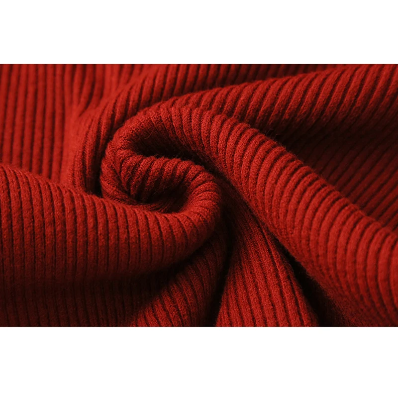 Черный Корейский Стиль Зима Трикотаж Водолазка Свитер Шикарный Сексуальный