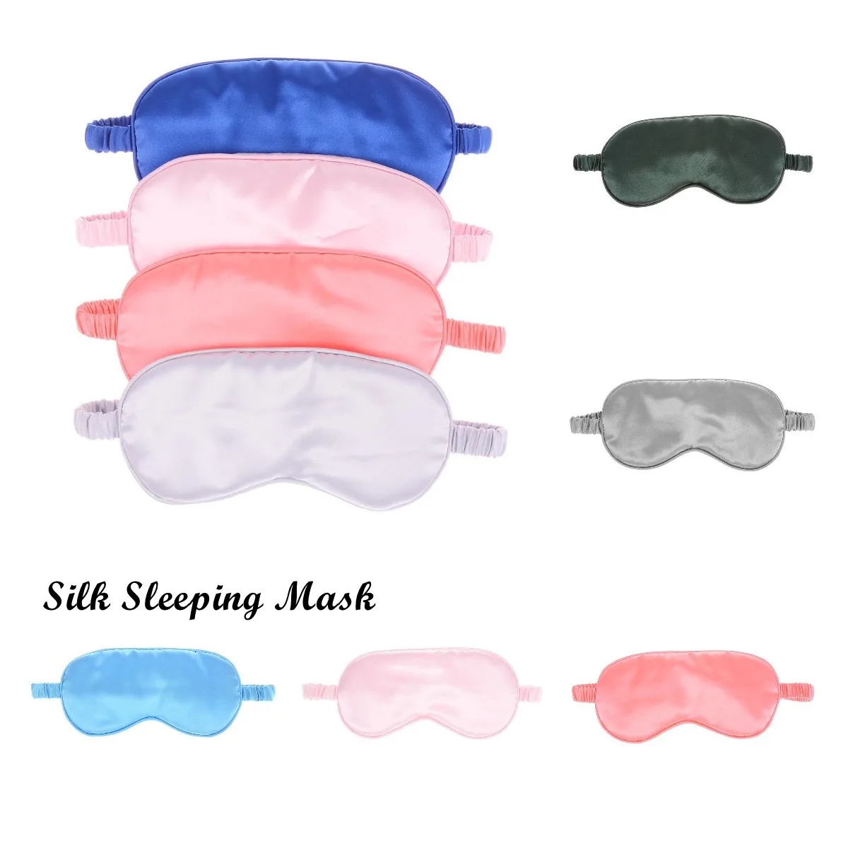 

1pc Natural Comfortable Silk Good Sleeping Eye Mask Eye Shade Cover Eye Patch Women Men Soft Portable Blindfold Travel Eye Patch