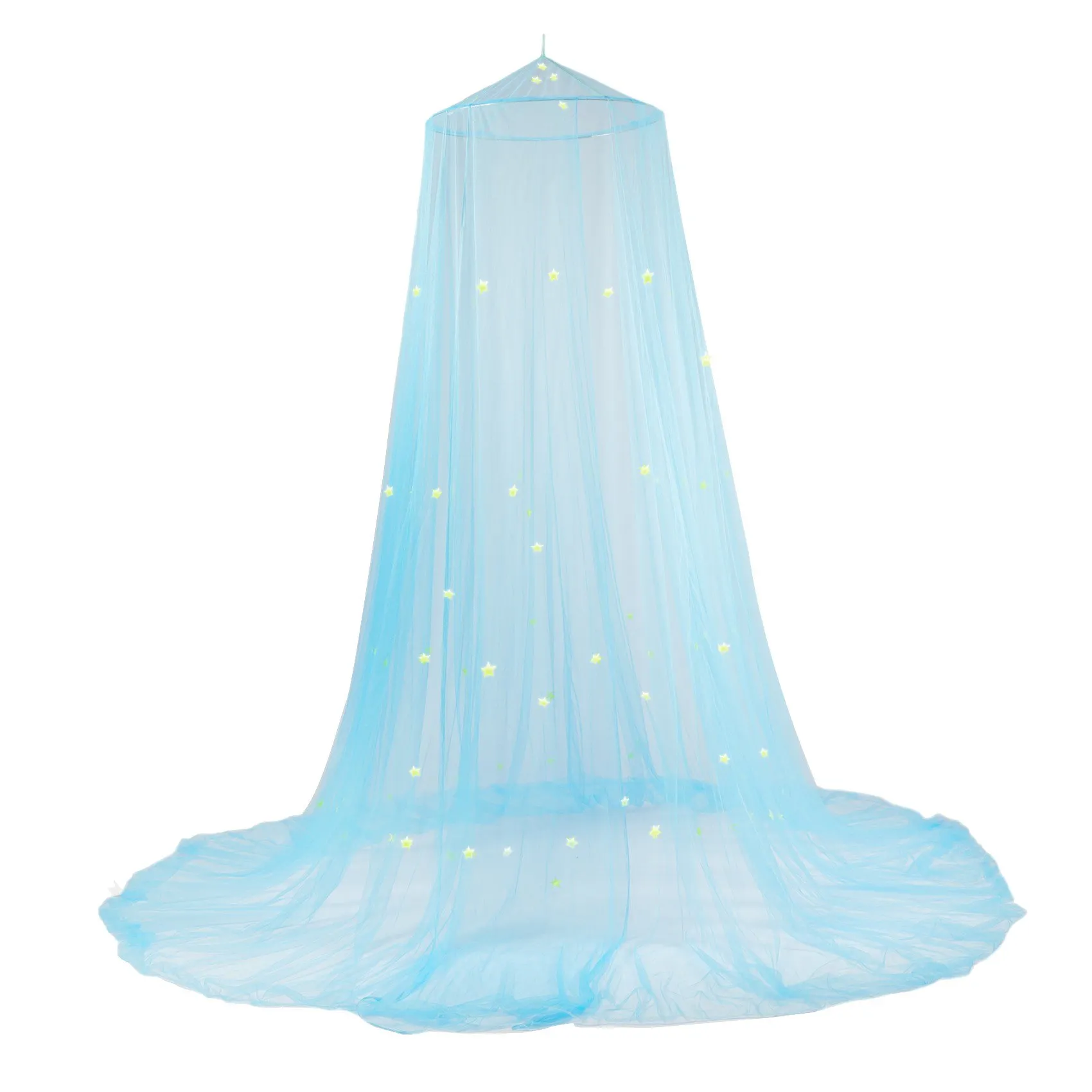 Practical Bed Canopy Anti-mosquito Net with Fluorescent Stars Glow in Dark Universal Mosquito Mesh |
