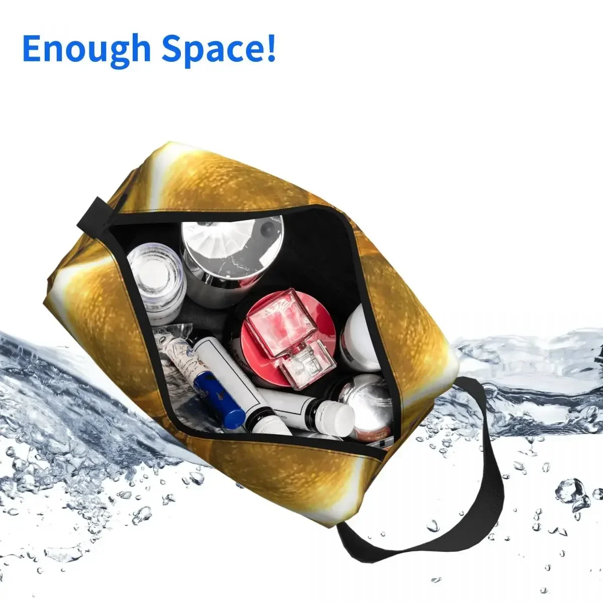 Симпатичная Золотая дорожная сумка для туалетных принадлежностей King 0 Древнего