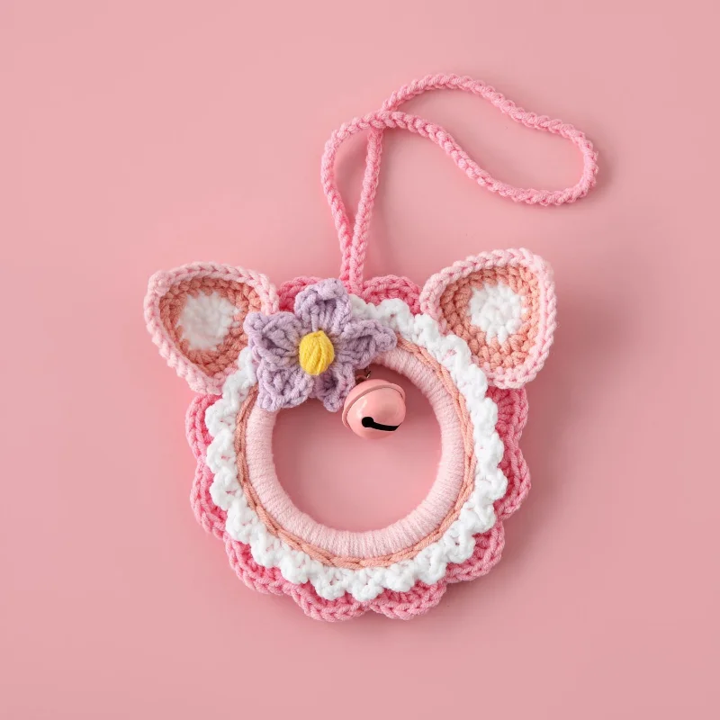 

Handmade Crochet Cute Fox & Rabbit Ears Garland for Car Hanging Ornament Shop Window Decorations Bag Hang Decor Kids Gift Toys