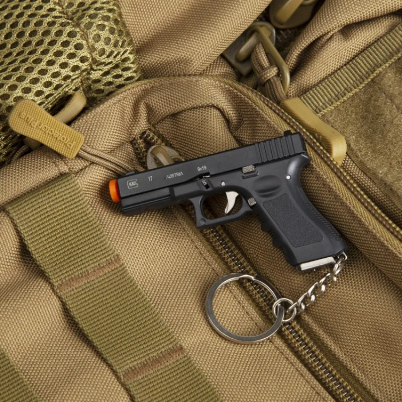 Мини G17 металлический игрушечный пистолет модель брелка из сплава съемная